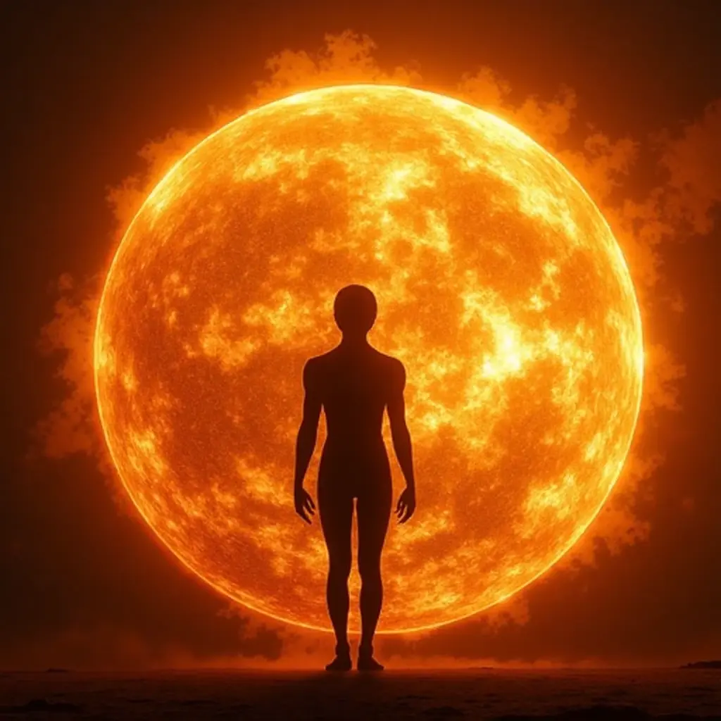 The human and sun